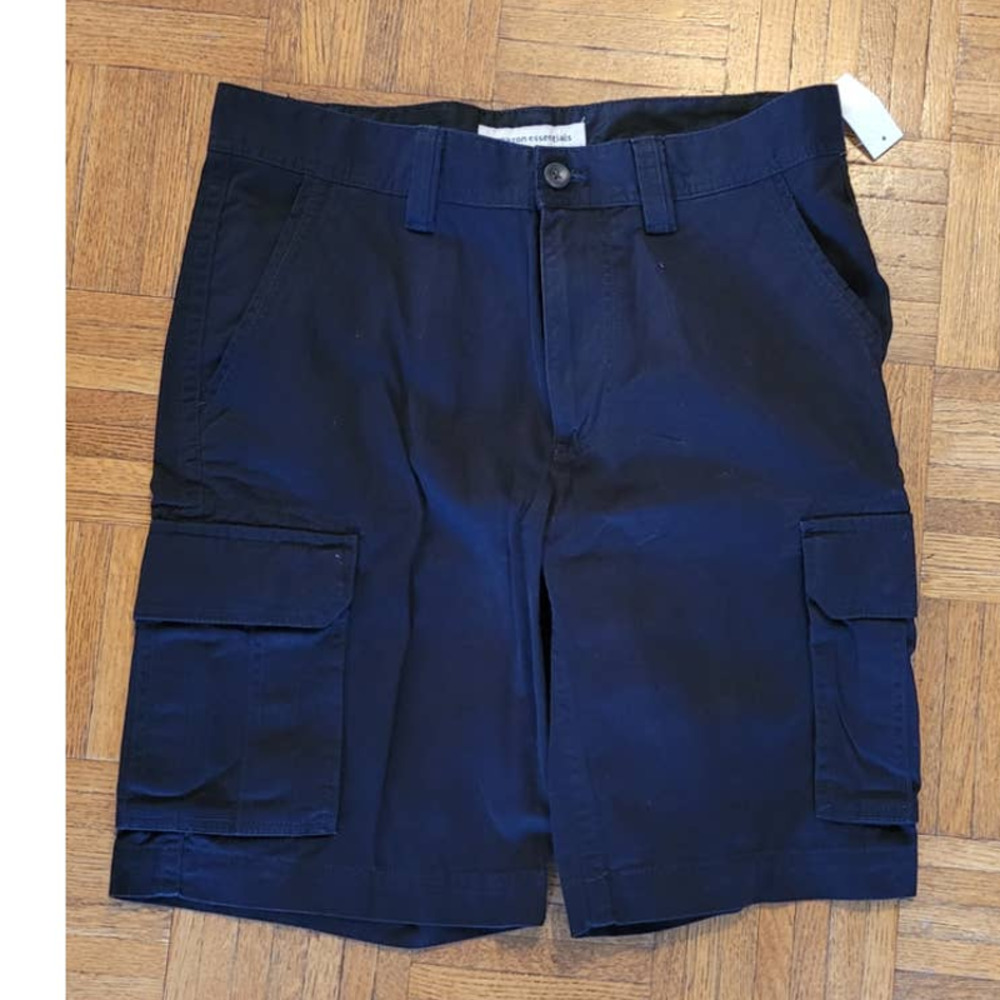 Amazon Essentials Cargo Shorts Black Men's 32